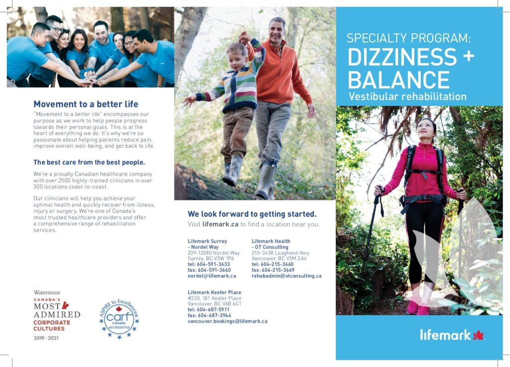 thumbnail of Lifemark Dizziness + Balance Vesitbular Rehab Patient Brochure 2025-26